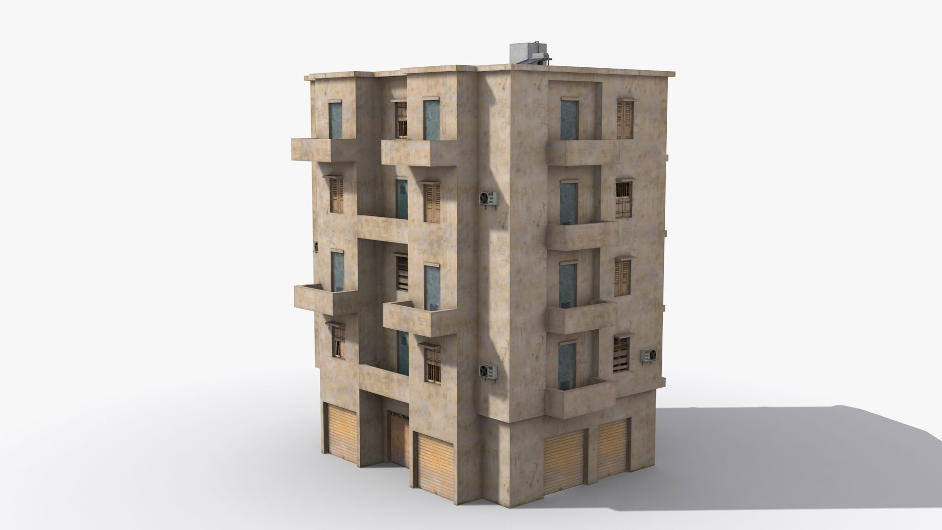 Arab Middle East Building x12 Low-poly 3D model_5