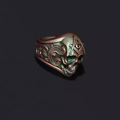 Mason skull ring