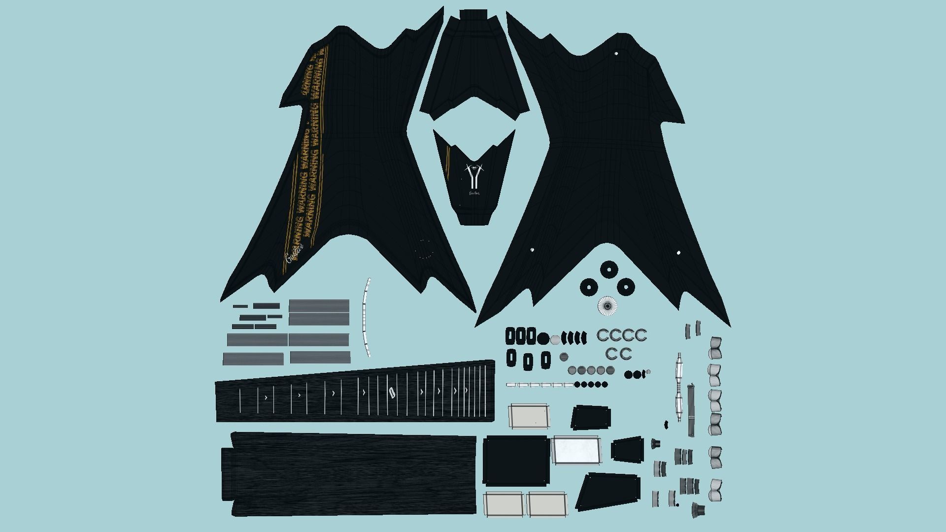 10 Electric Guitars B Collection - Music Instrument Design _71