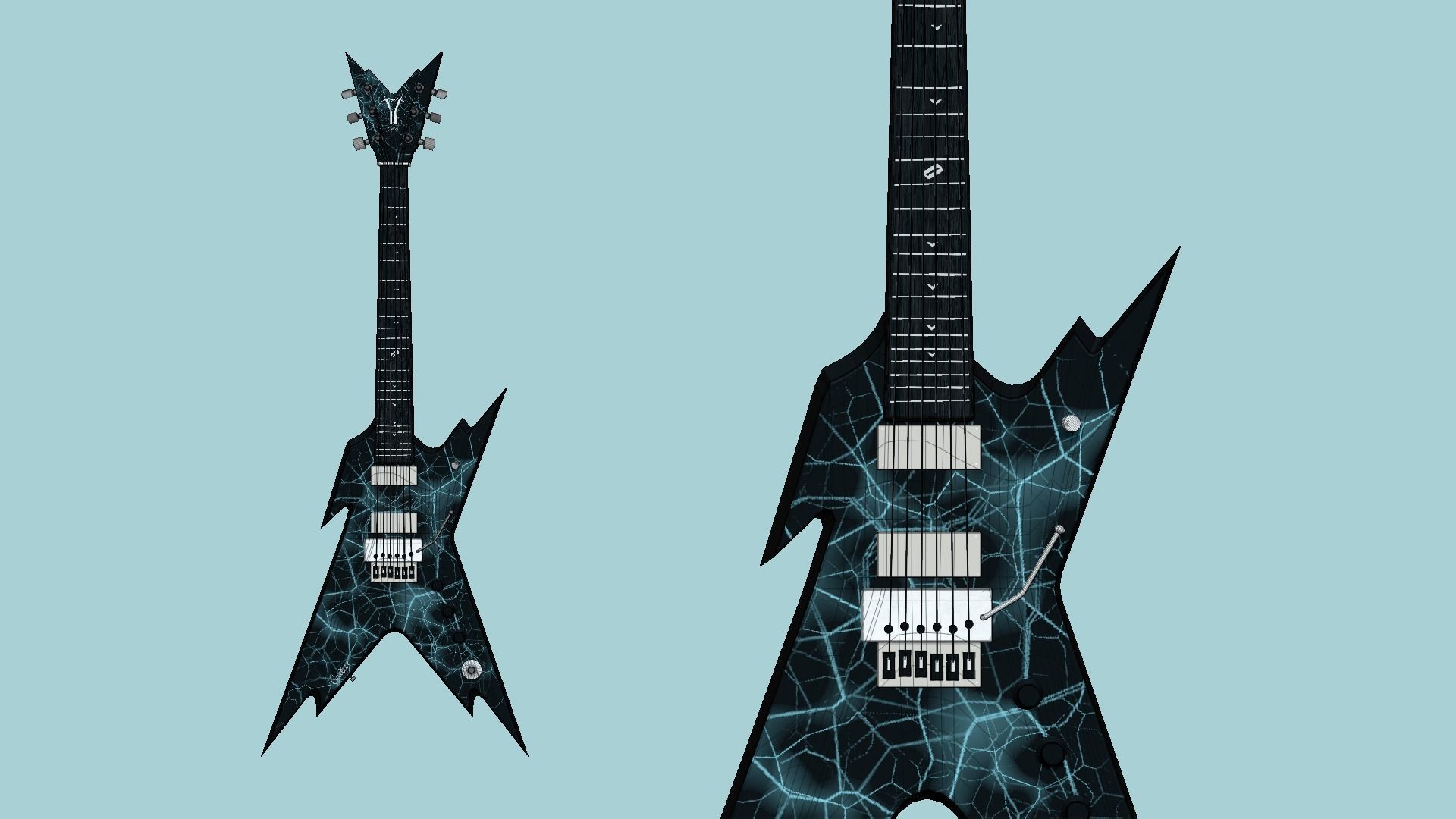 10 Electric Guitars B Collection - Music Instrument Design _70