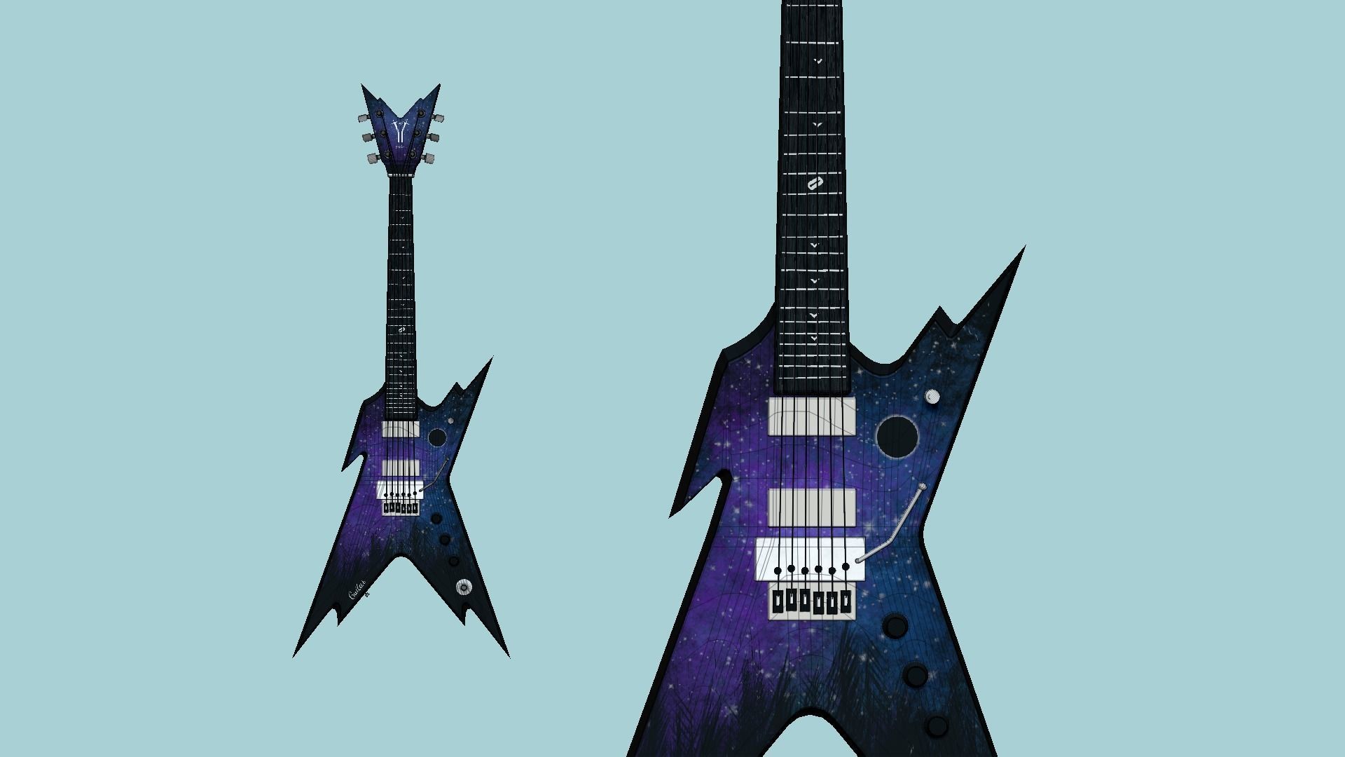 10 Electric Guitars B Collection - Music Instrument Design _76