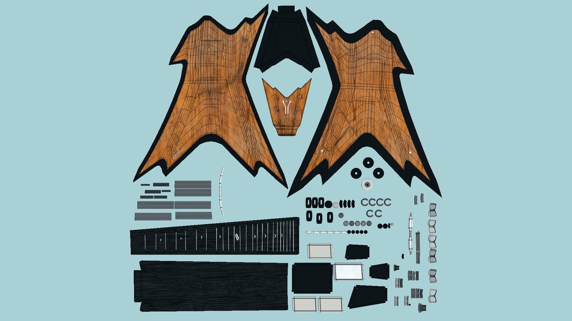 10 Electric Guitars B Collection - Music Instrument Design _75