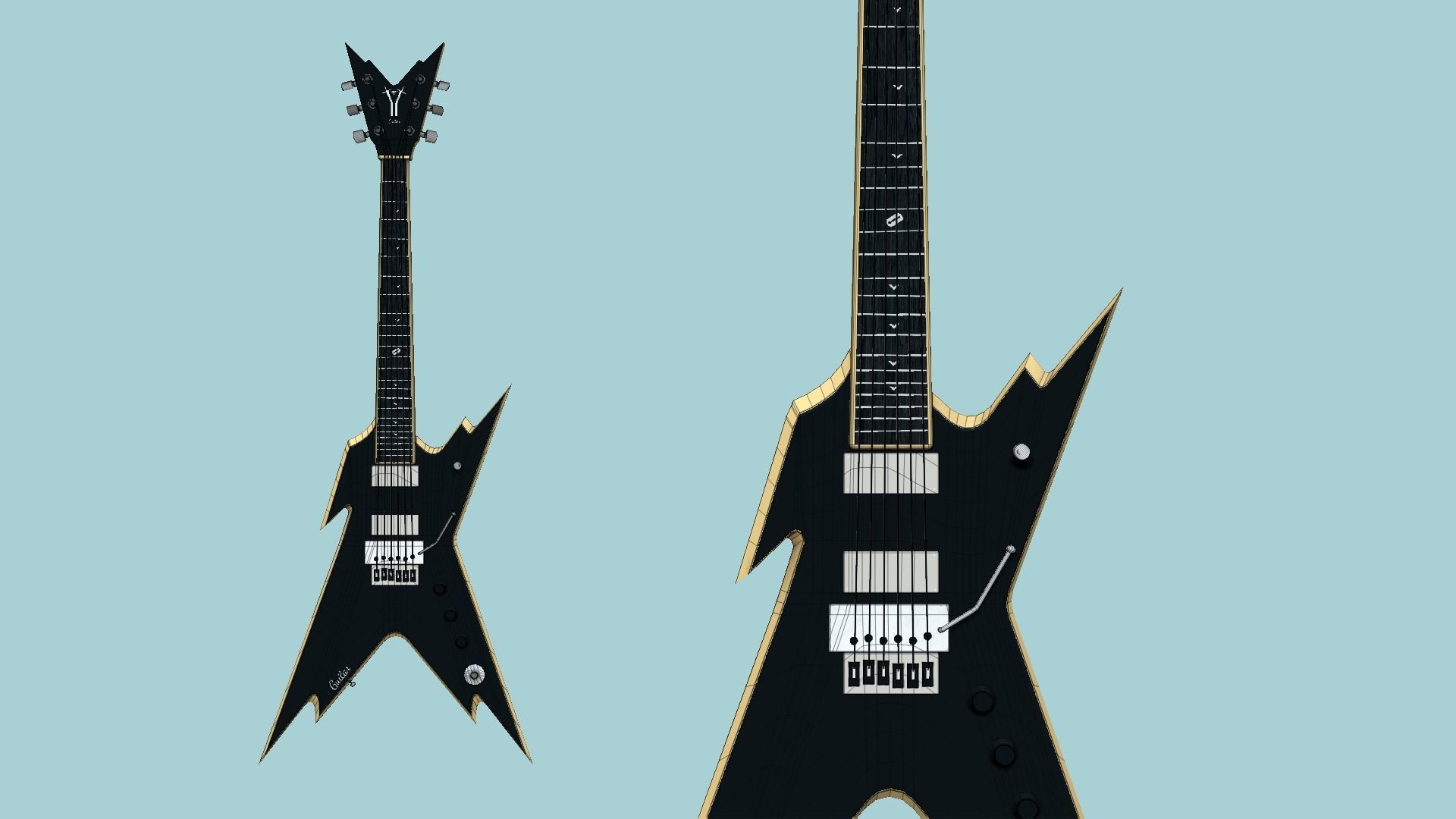 10 Electric Guitars B Collection - Music Instrument Design _73