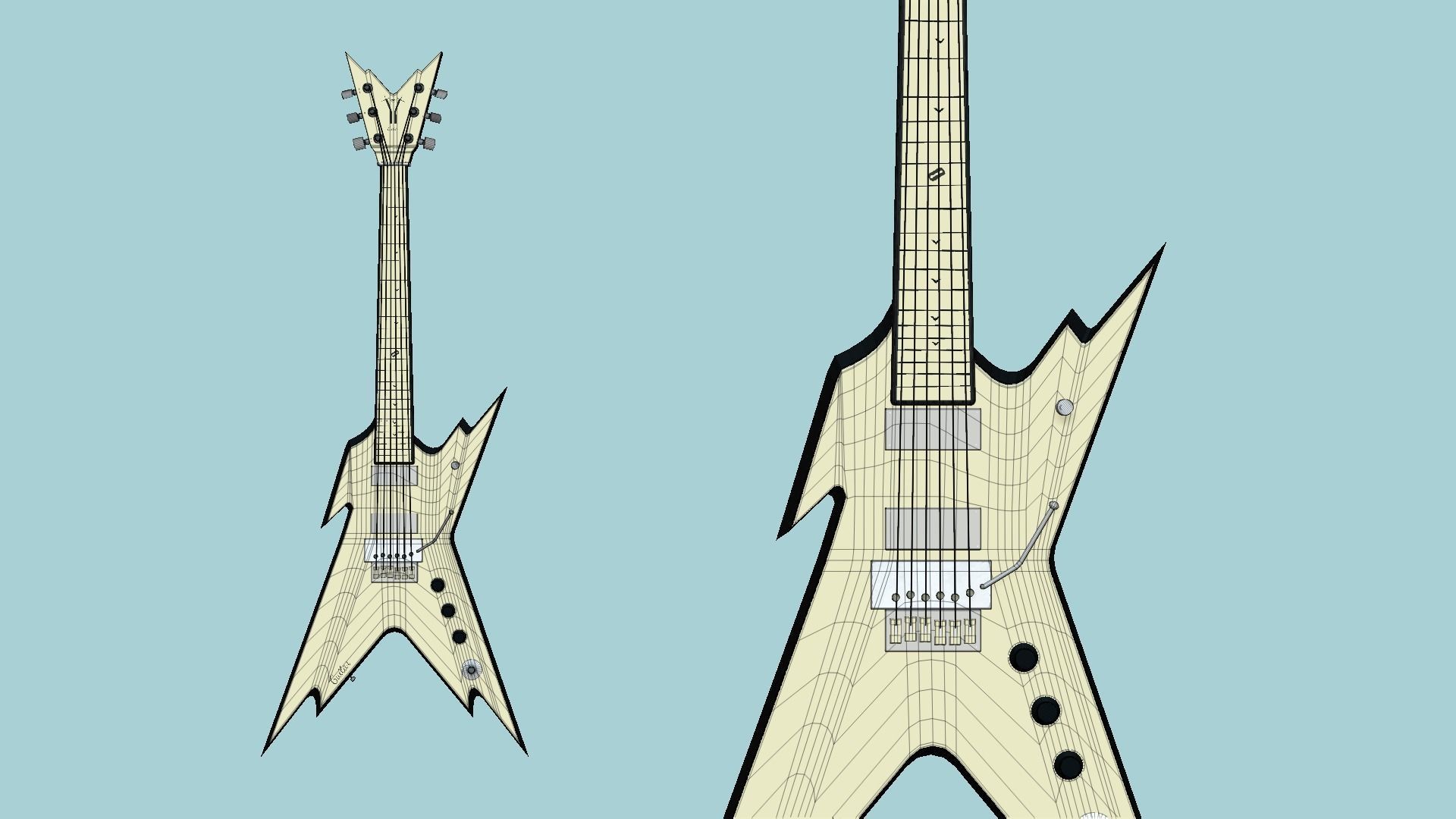 10 Electric Guitars B Collection - Music Instrument Design _68