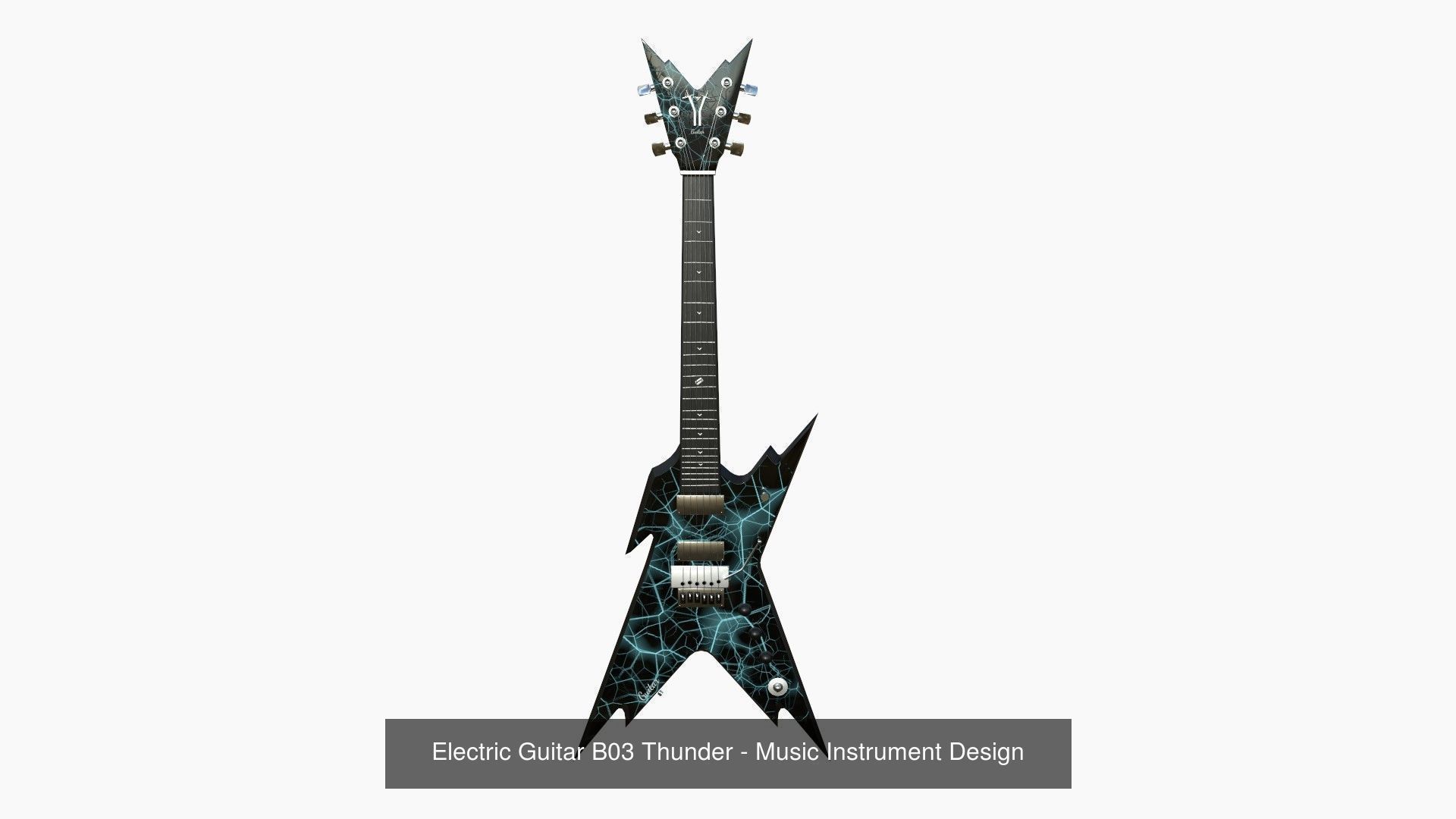 10 Electric Guitars B Collection - Music Instrument Design _3