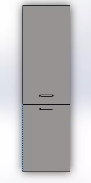 refregerator refrigerator with two drawers 3D print model_0