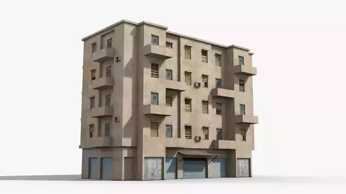Arab Middle East Building x13 Low-poly 3D model