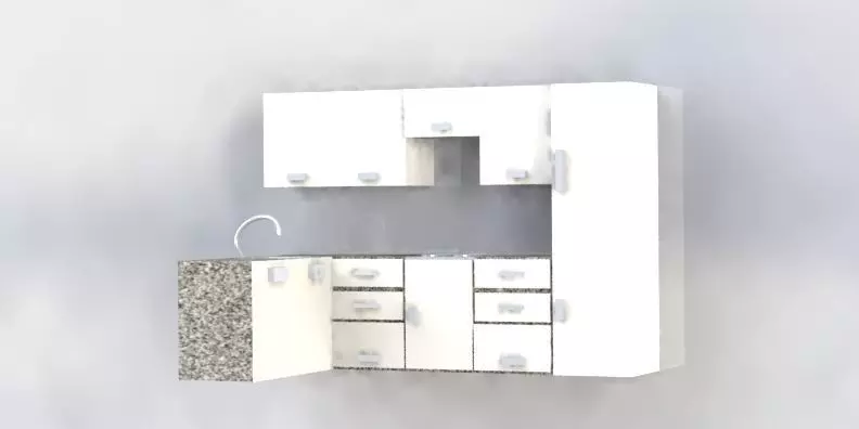 kitchen furniture 3D print model_0