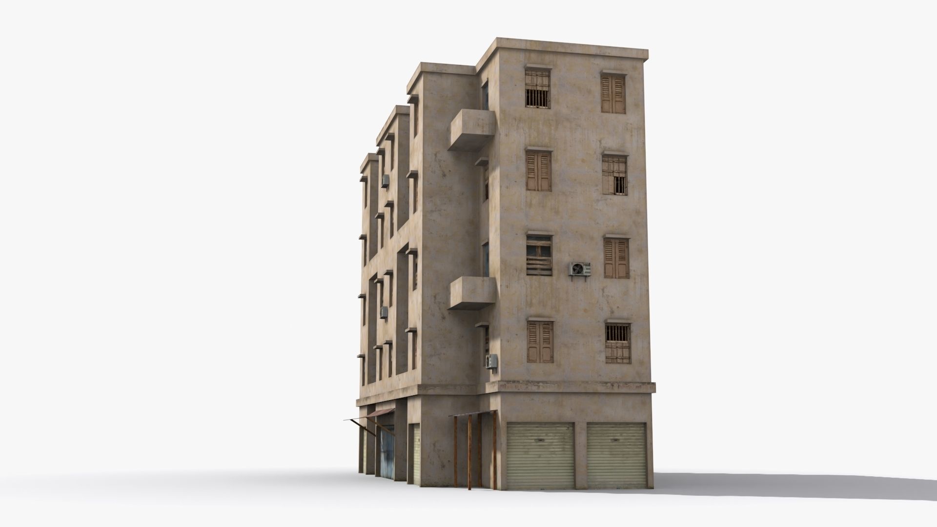 Arab Middle East Building x14 Low-poly 3D model_4