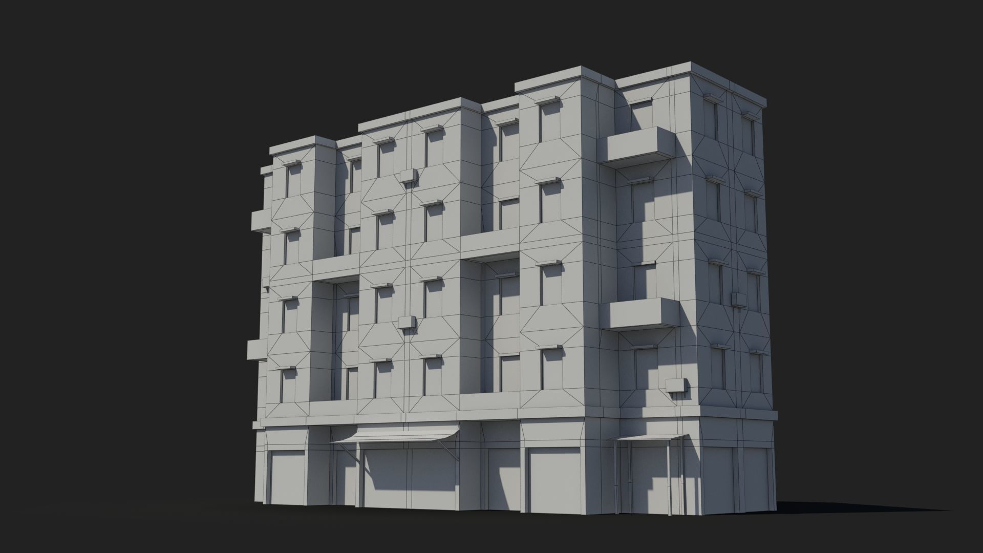 Arab Middle East Building x14 Low-poly 3D model_6