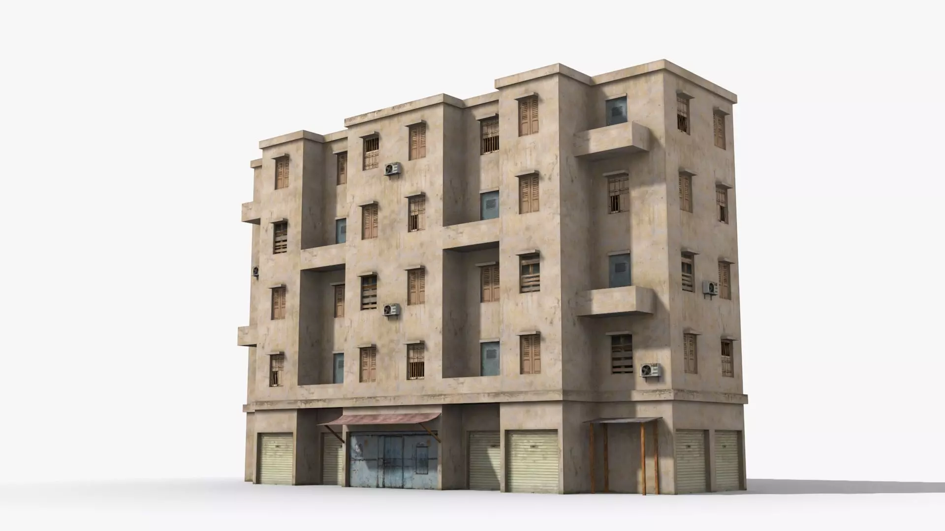 Arab Middle East Building x14 Low-poly 3D model_0