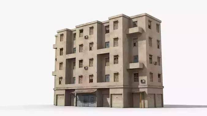 Arab Middle East Building x14 Low-poly 3D model