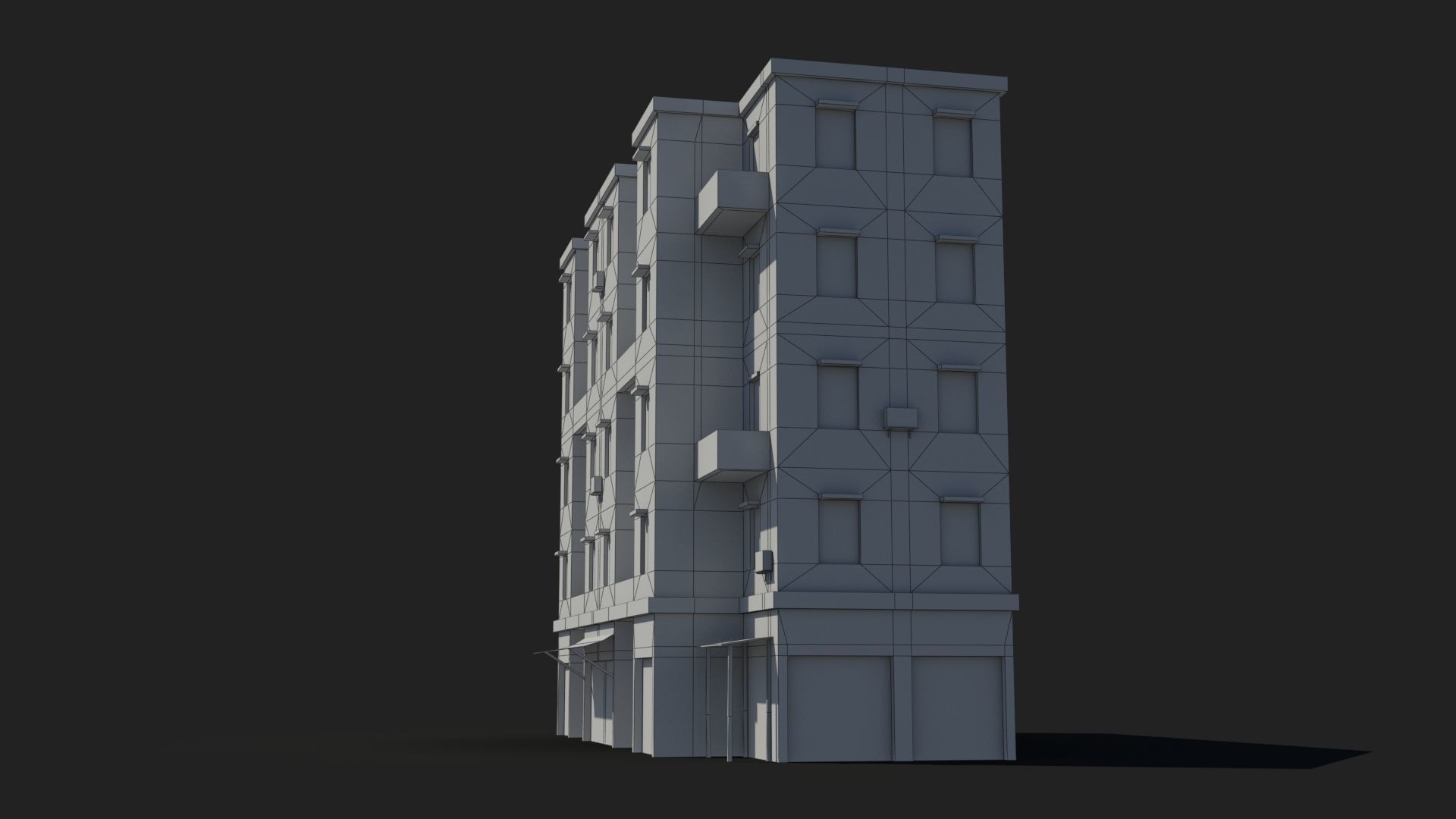 Arab Middle East Building x14 Low-poly 3D model_10