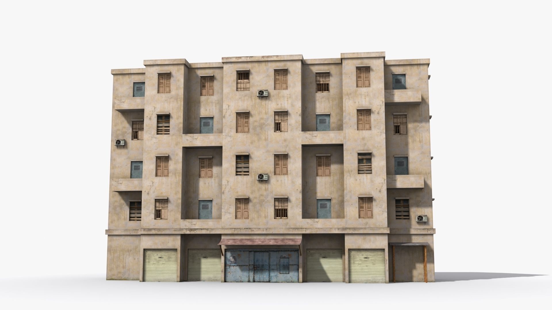 Arab Middle East Building x14 Low-poly 3D model_1