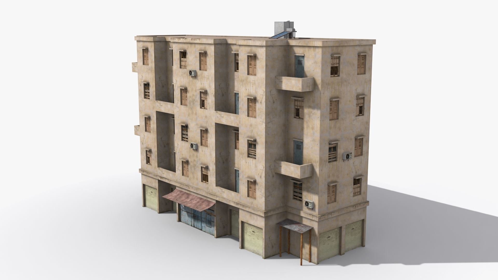 Arab Middle East Building x14 Low-poly 3D model_5