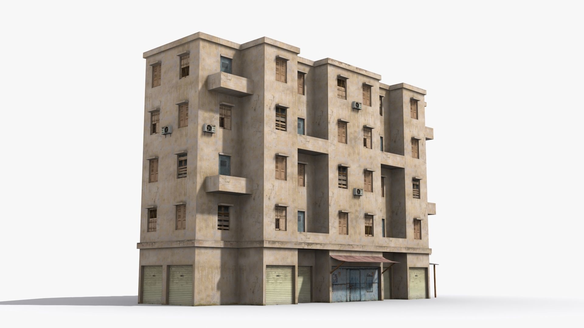 Arab Middle East Building x14 Low-poly 3D model_2