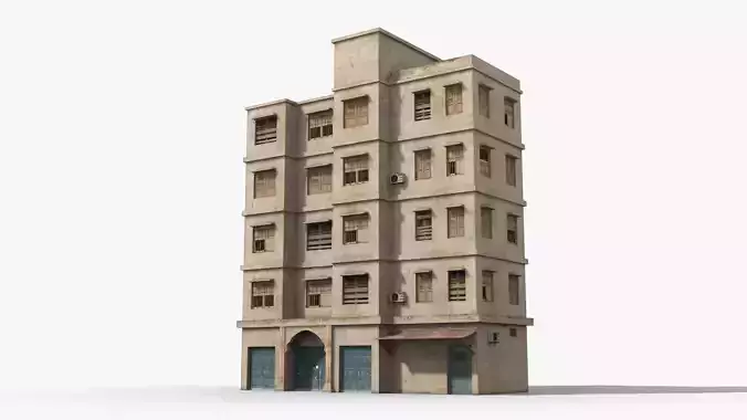 Arab Middle East Building x15 Low-poly 3D model