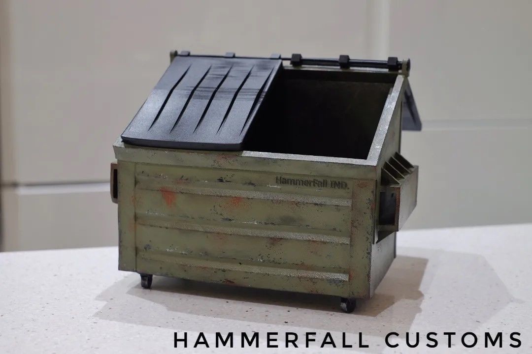 Trash Container one twelfth scale 3D print model_3