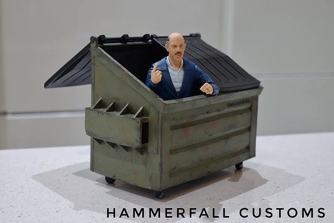 Trash Container one twelfth scale 3D print model