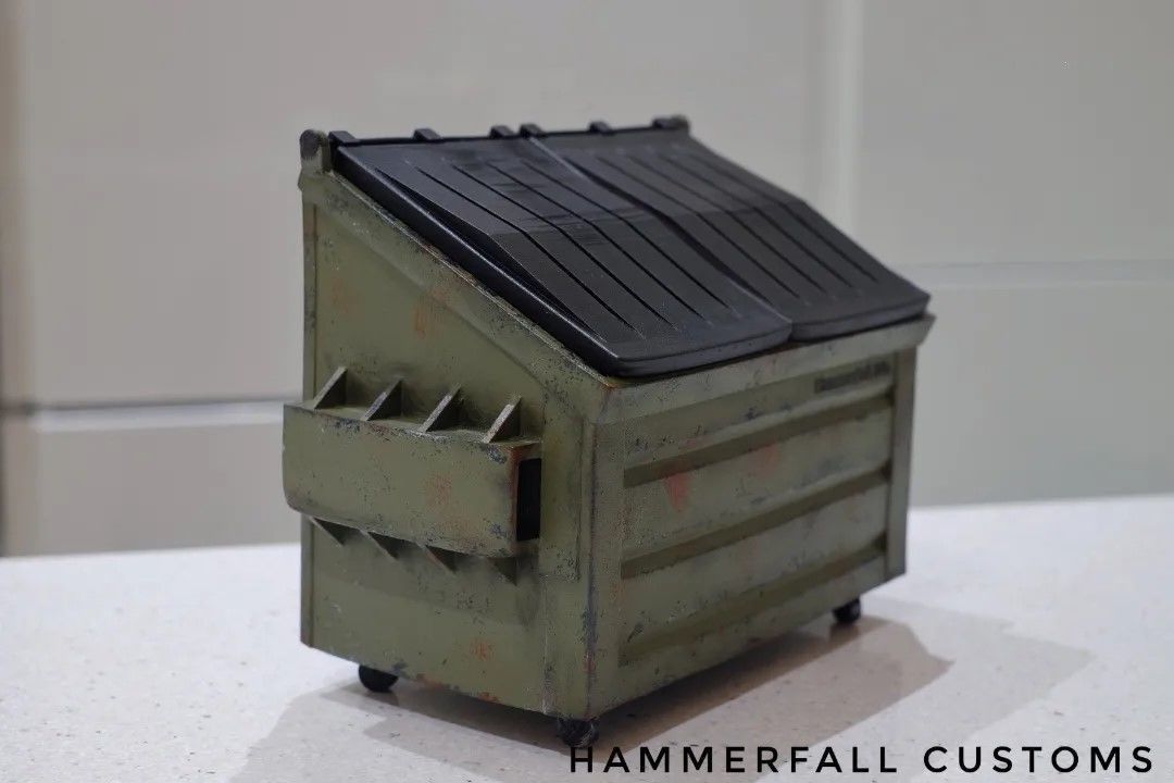 Trash Container one twelfth scale 3D print model_2