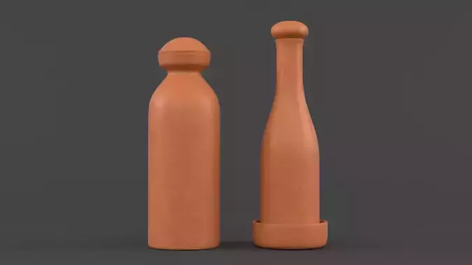 Decorative Clay Bottles