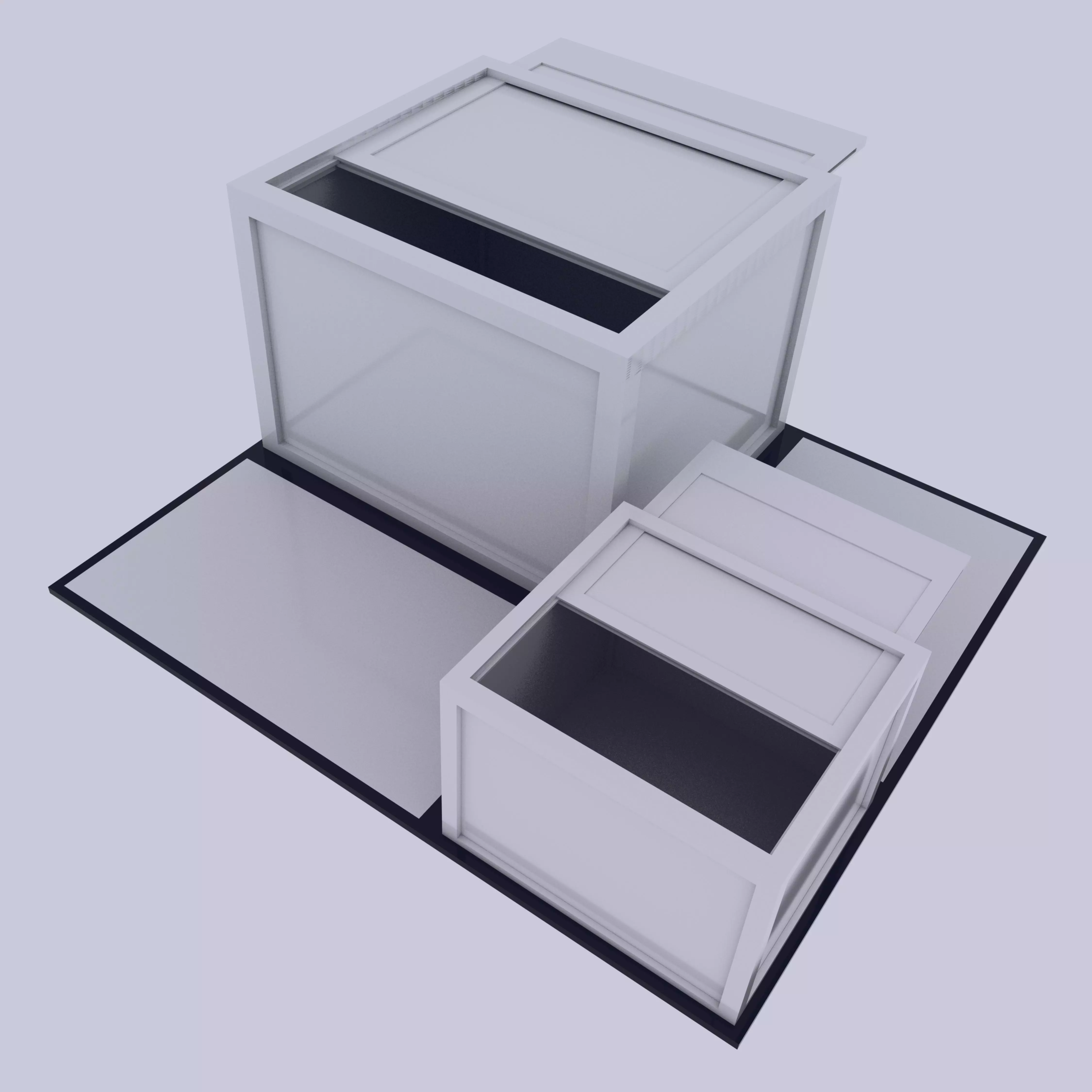 Boxes Golden Section 3D model_0