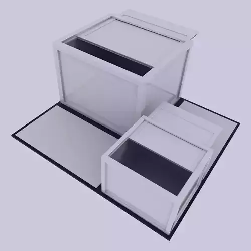 Boxes Golden Section 3D model