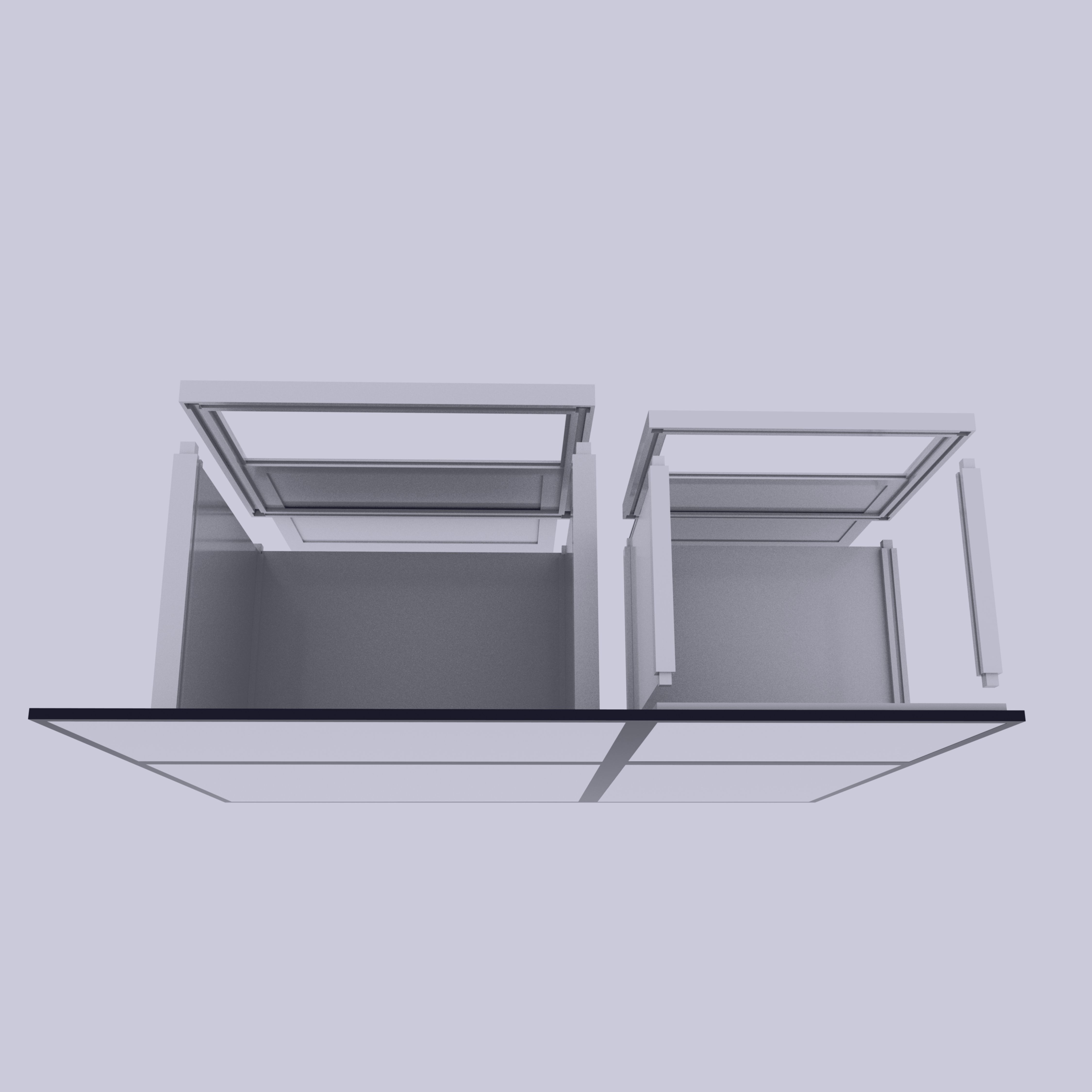 Boxes Golden Section 3D model_4