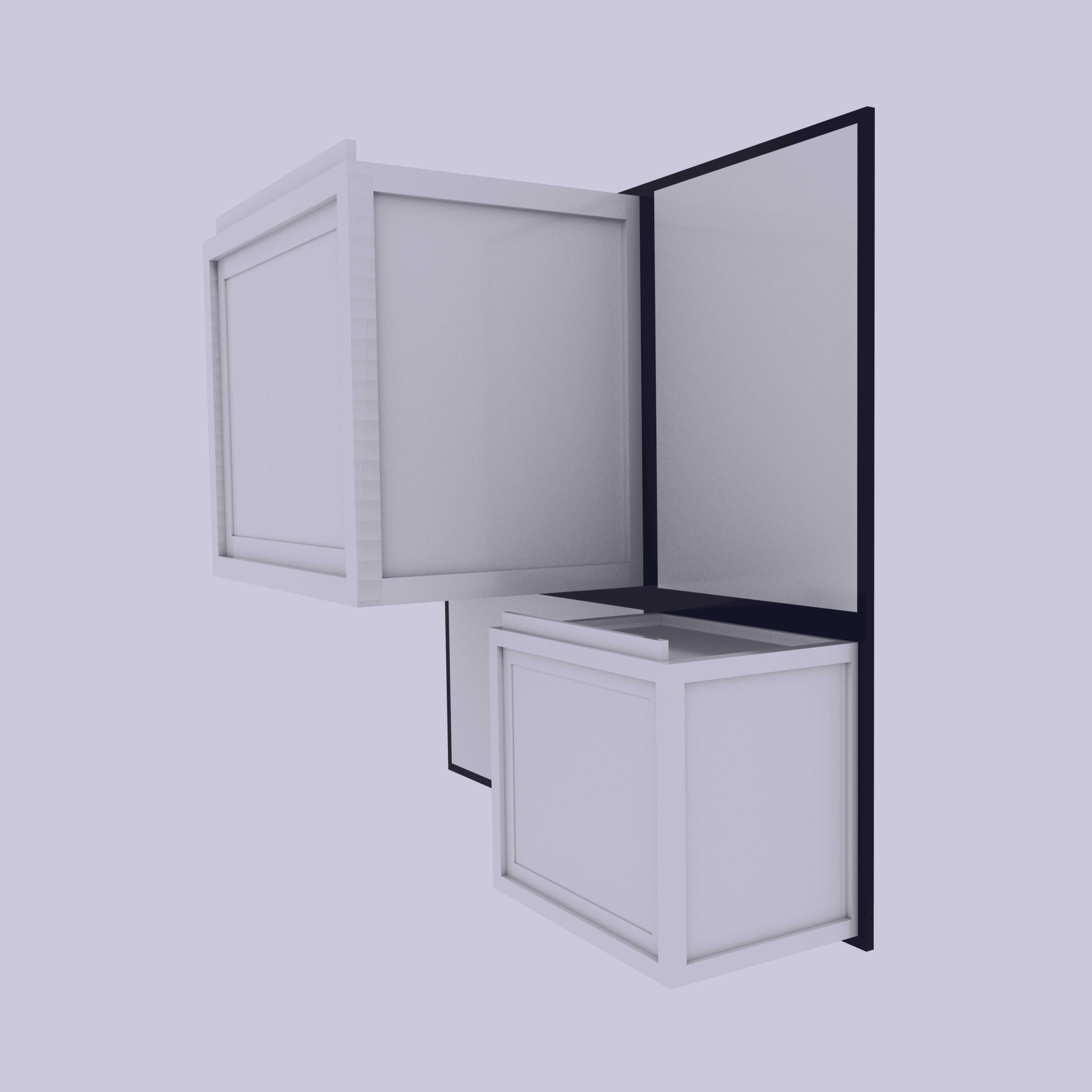 Boxes Golden Section 3D model_9