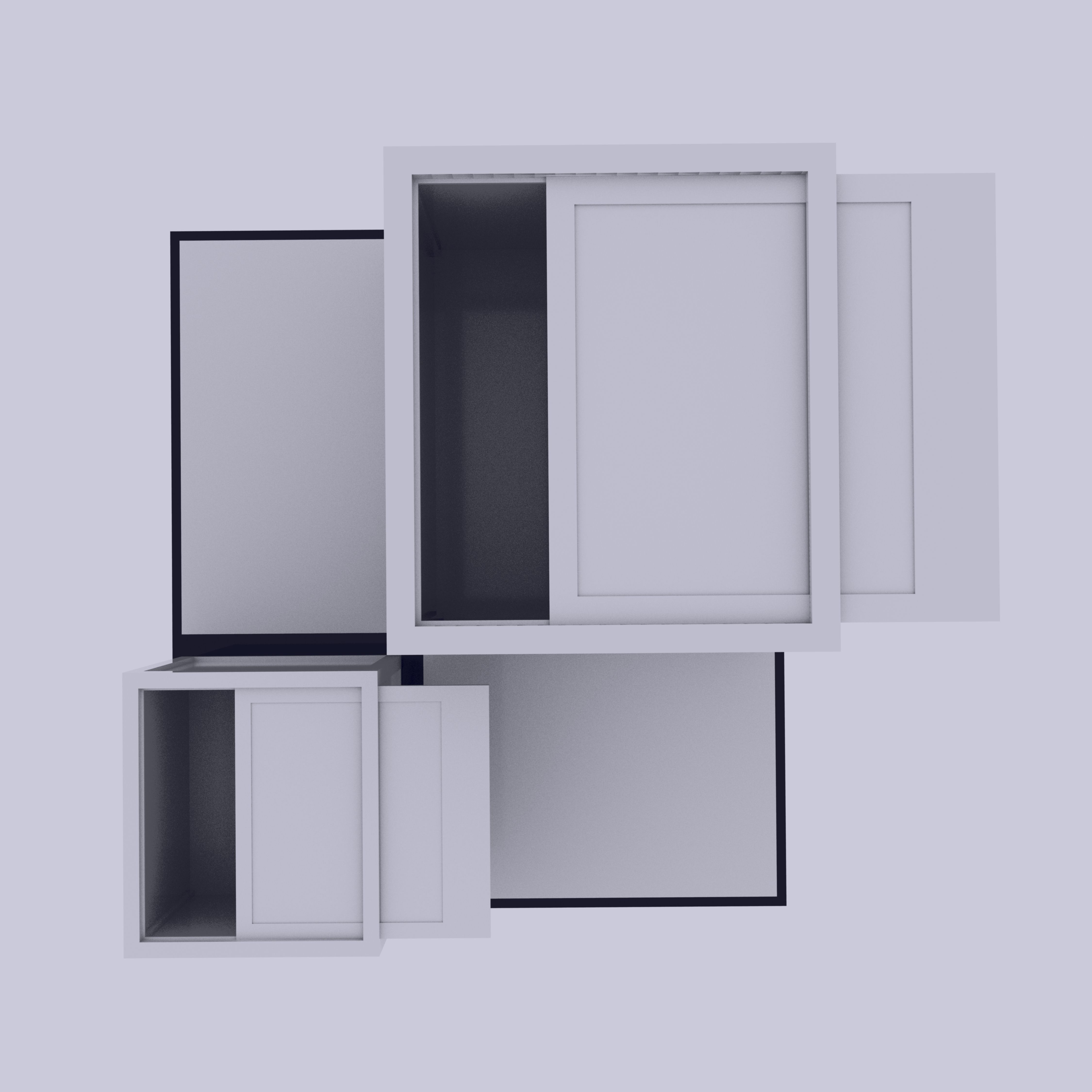 Boxes Golden Section 3D model_6