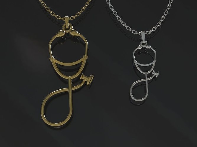 Stethoscope Pendant - Colgante Fonendoscopio 3D print model