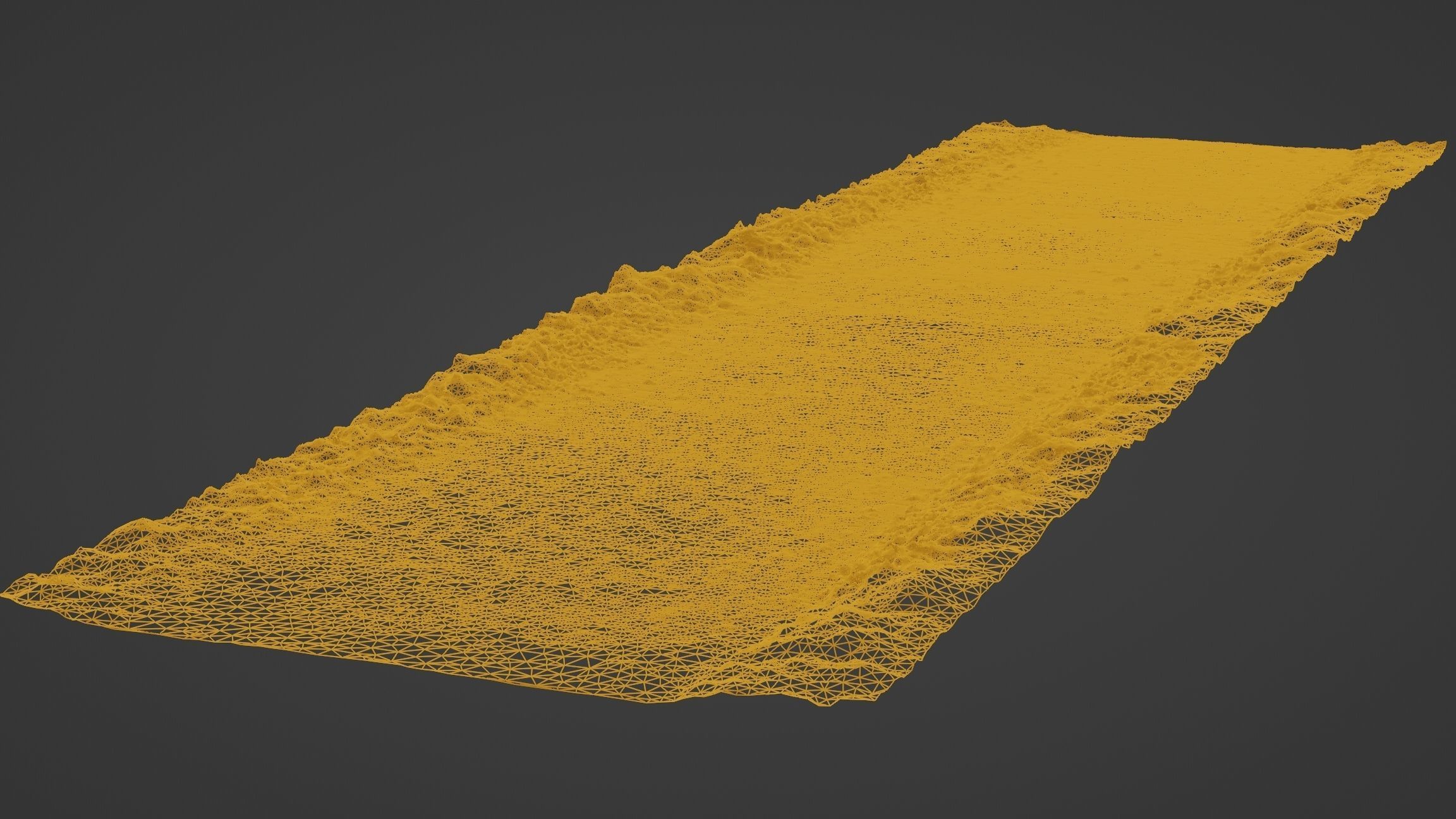 Low-Poly Scanned Sidewalk 02 Low-poly 3D model_3