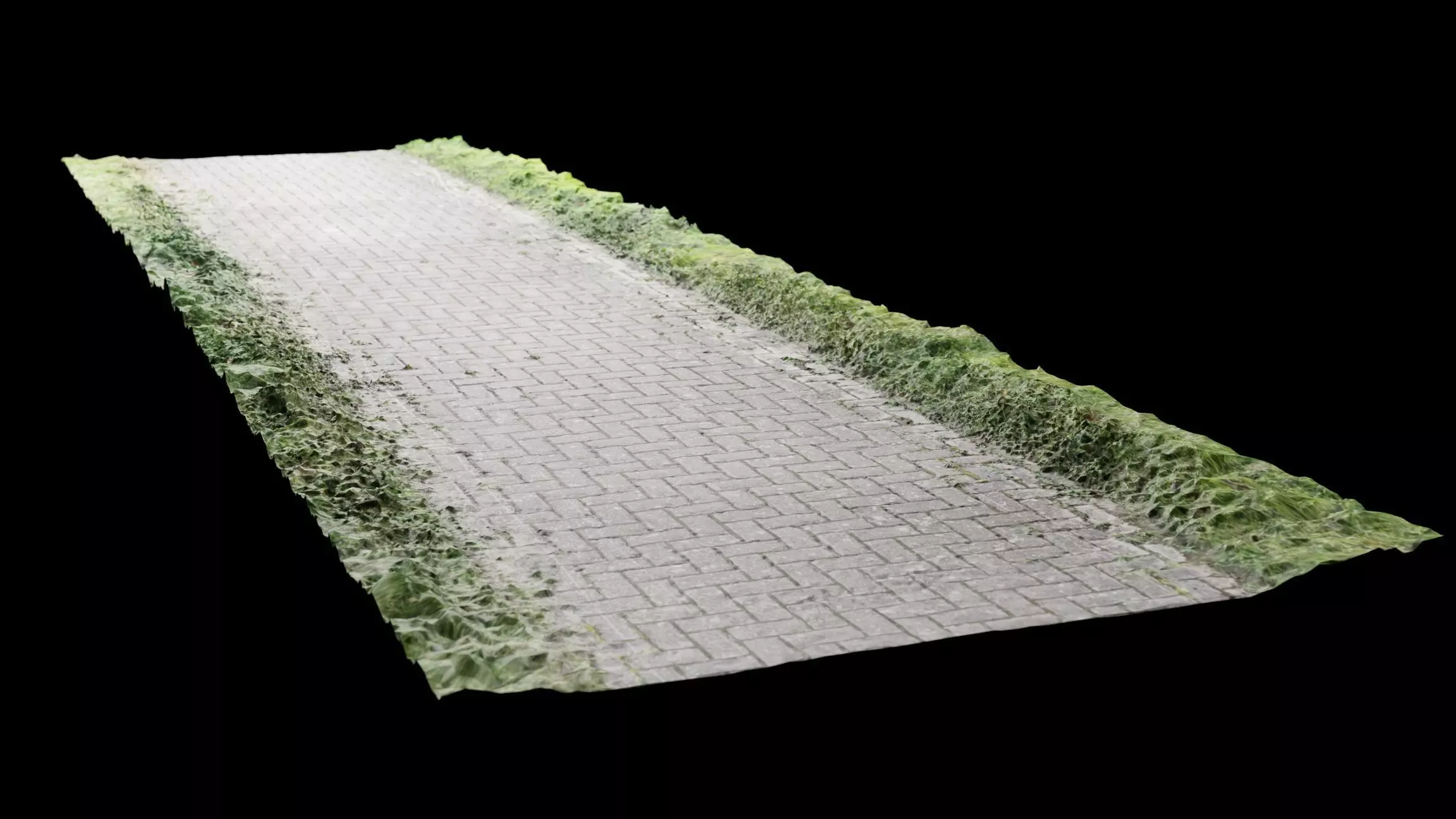 Low-Poly Scanned Sidewalk 02 Low-poly 3D model_0