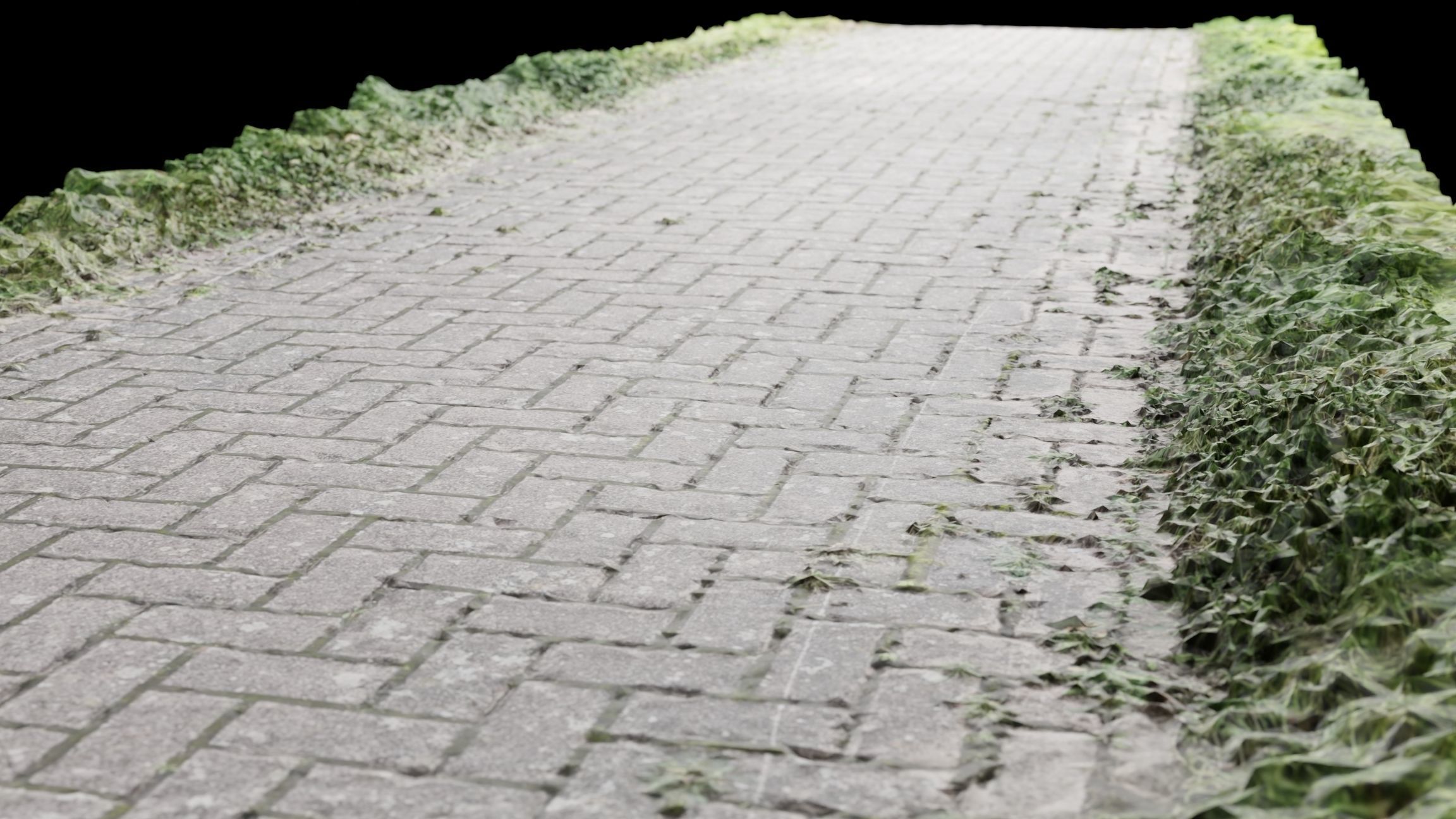 Low-Poly Scanned Sidewalk 02 Low-poly 3D model_1