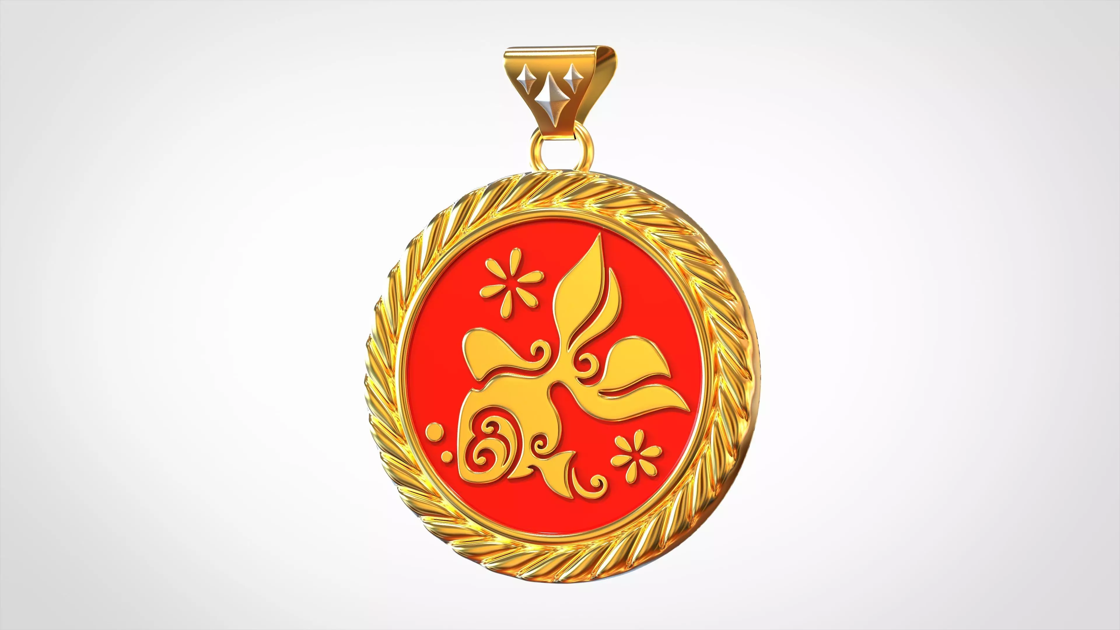 Carassius Auratus Pendant  3D print model_0