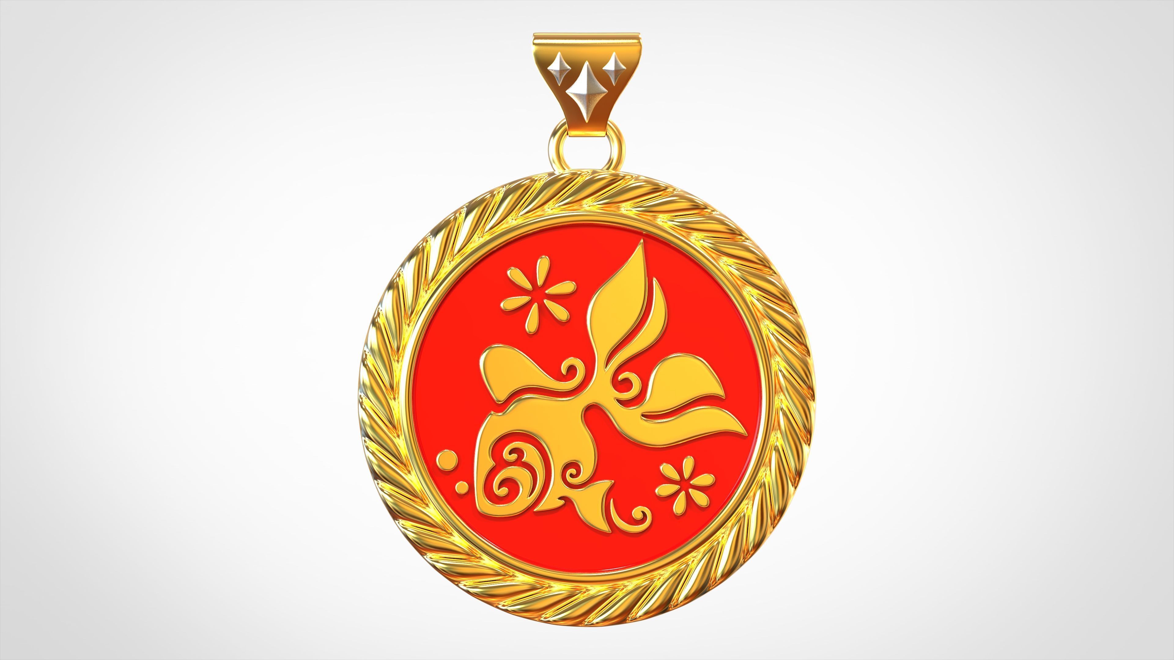 Carassius Auratus Pendant  3D print model_1