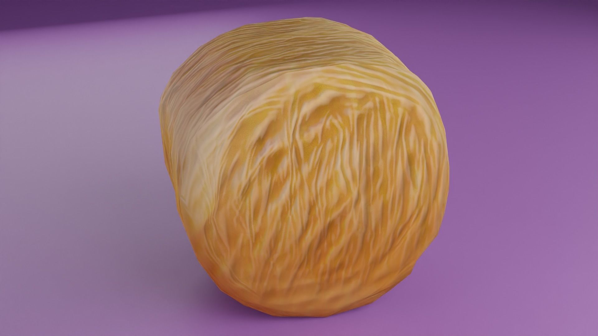 Hay Bale Low-poly 3D model_6