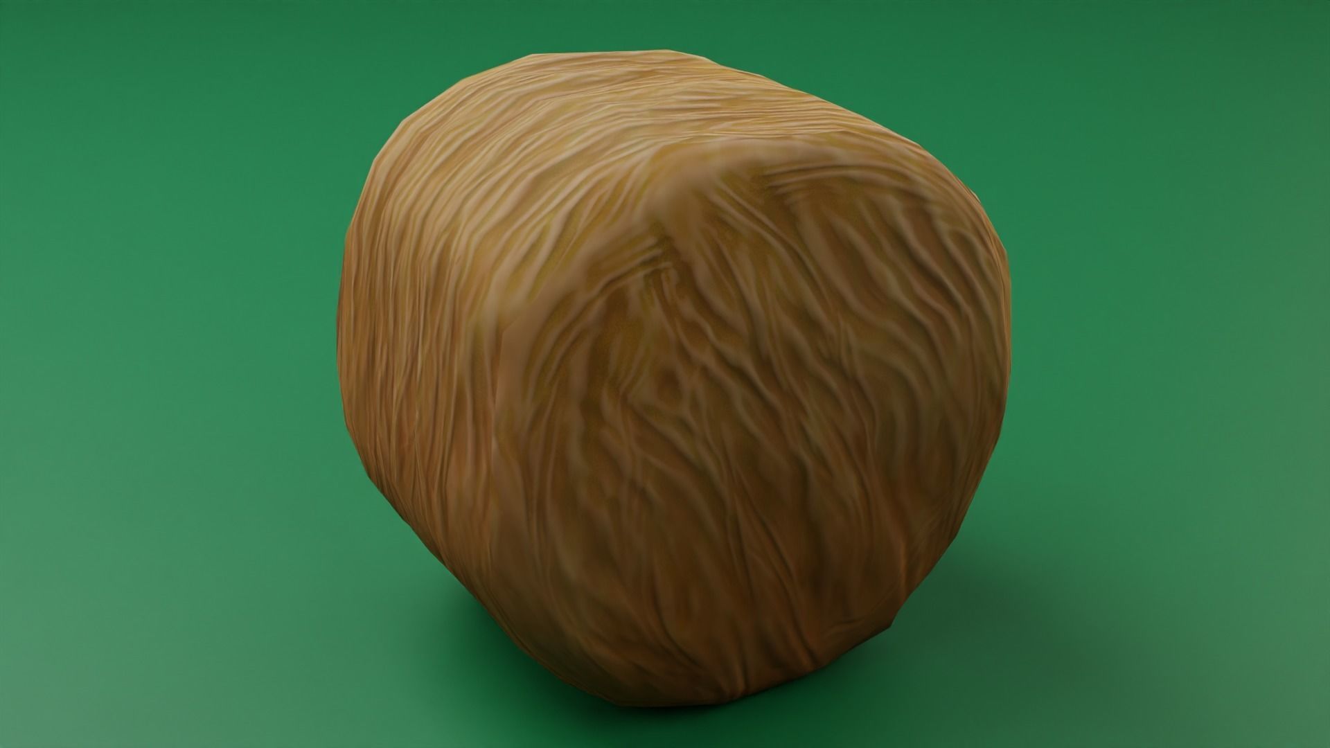 Hay Bale Low-poly 3D model_2