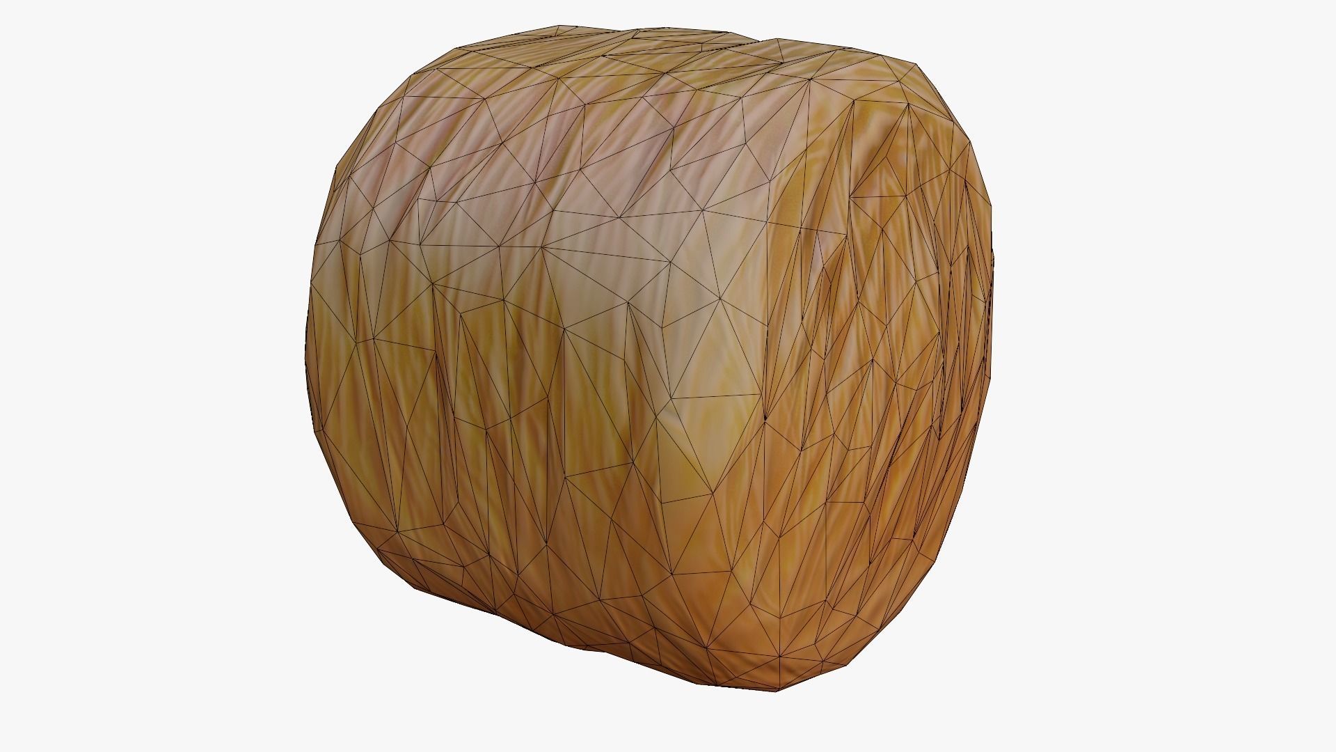 Hay Bale Low-poly 3D model_7
