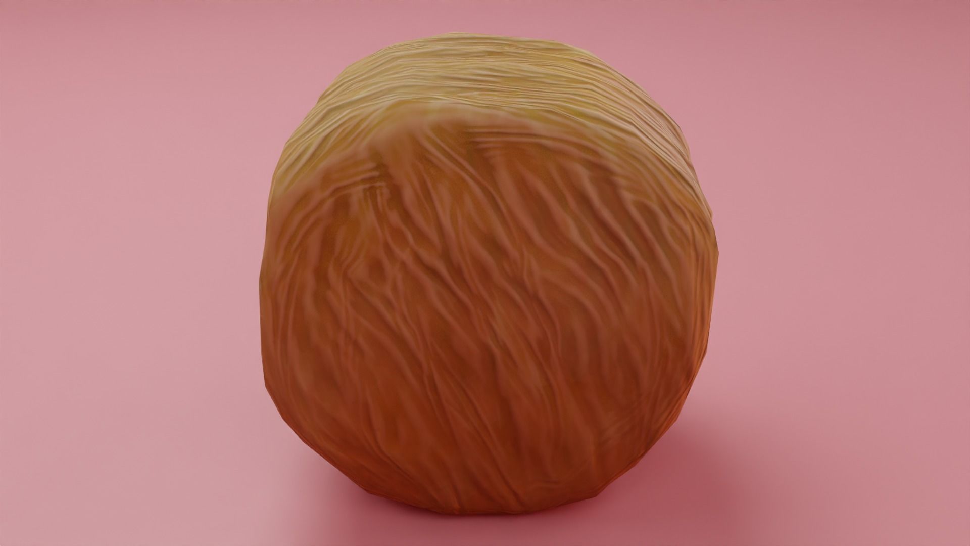 Hay Bale Low-poly 3D model_5