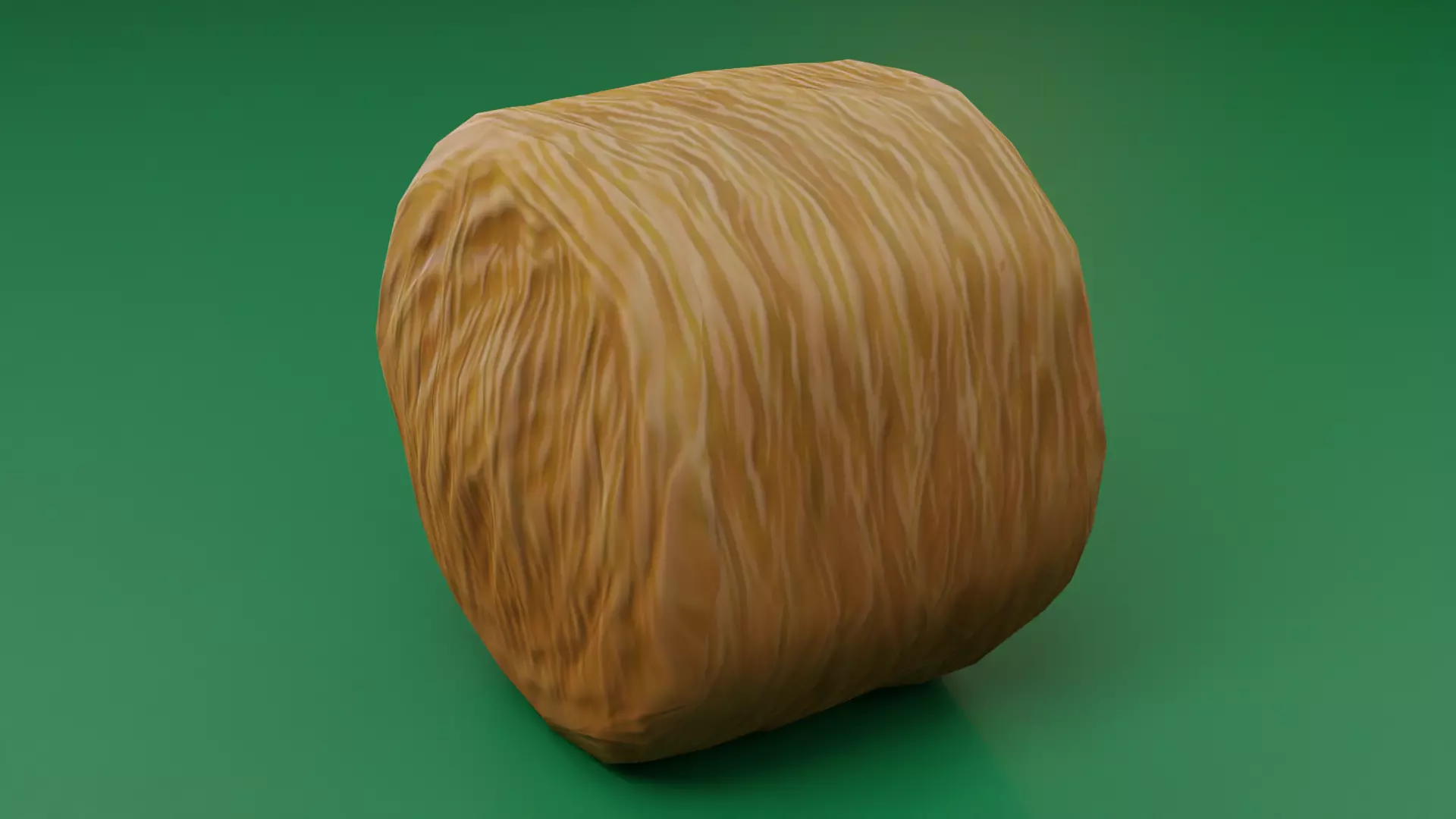Hay Bale Low-poly 3D model_0