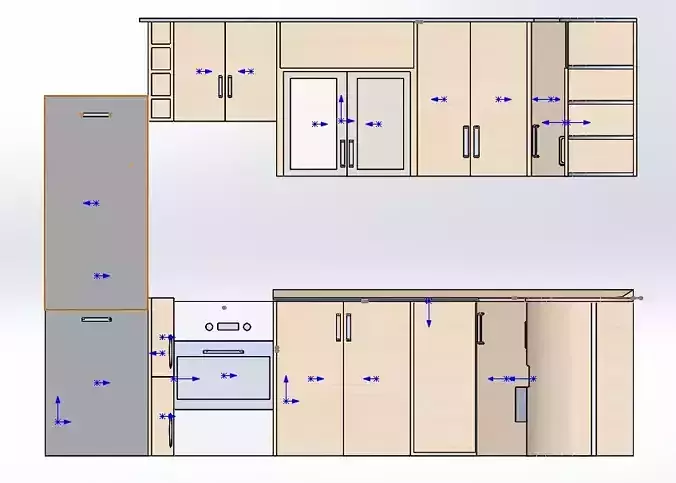 kitchenfurniture kitchen showing layout and measurements
