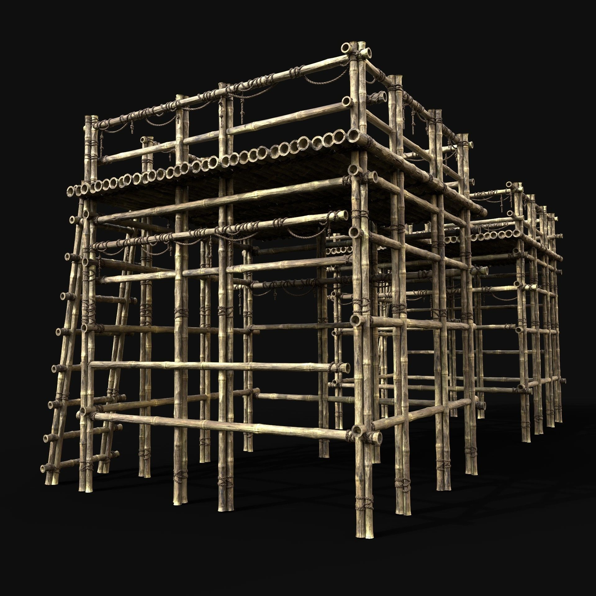 BAMBOO WATCHTOWER PIER CONSTRUCTION SURVIVAL BUILDER COLLECTION _25