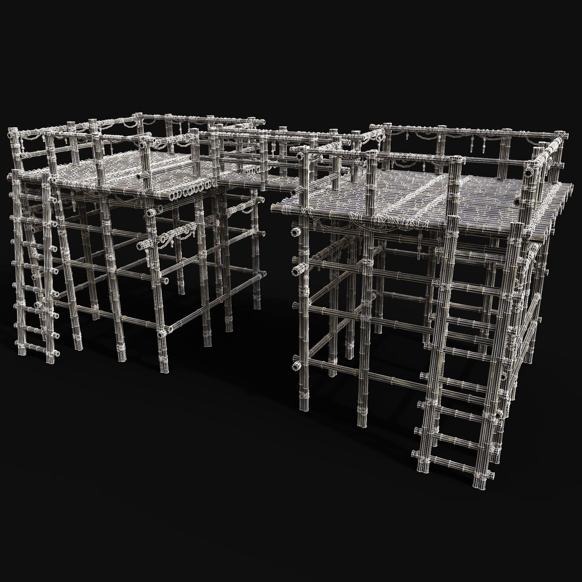 BAMBOO WATCHTOWER PIER CONSTRUCTION SURVIVAL BUILDER COLLECTION _31