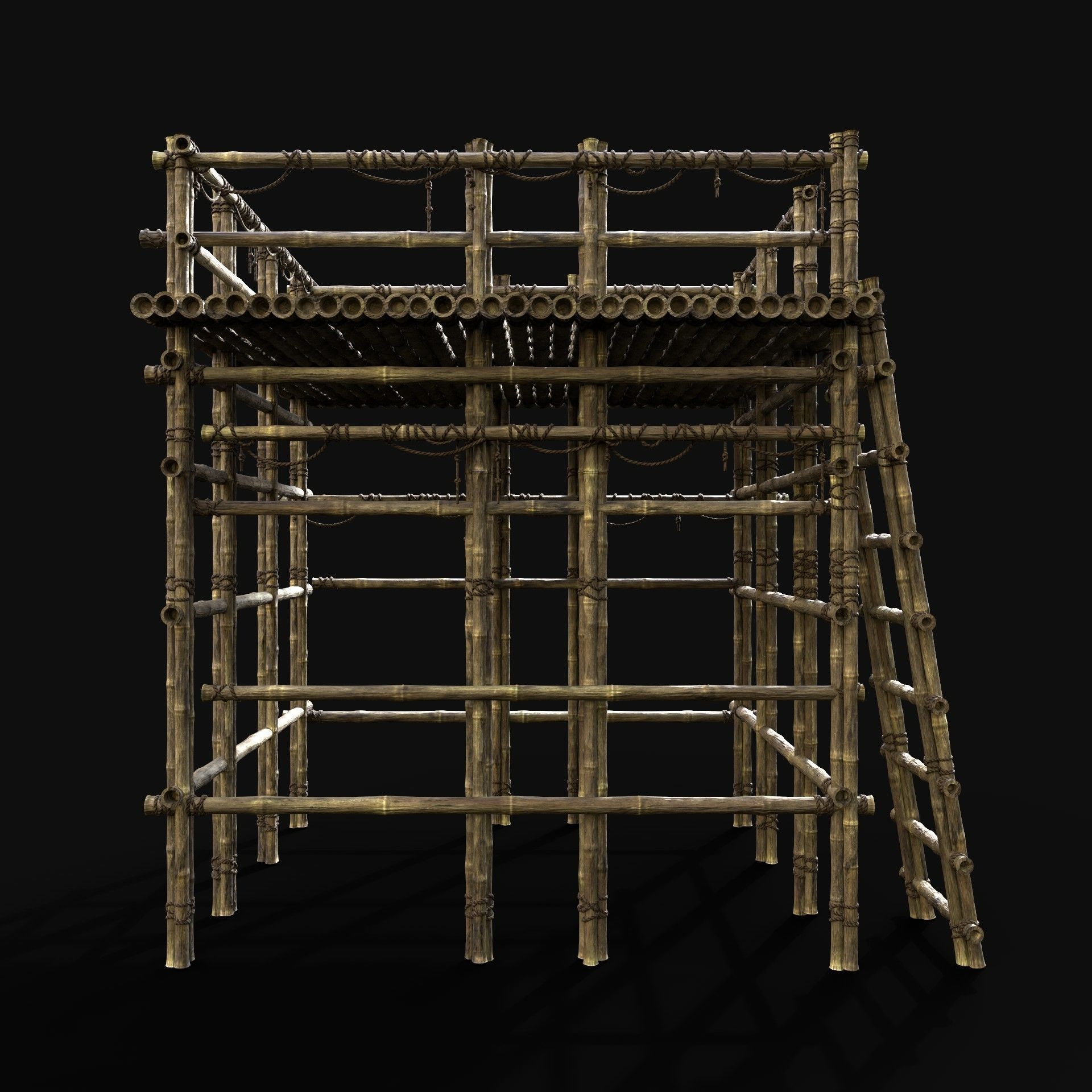 BAMBOO WATCHTOWER PIER CONSTRUCTION SURVIVAL BUILDER COLLECTION _17