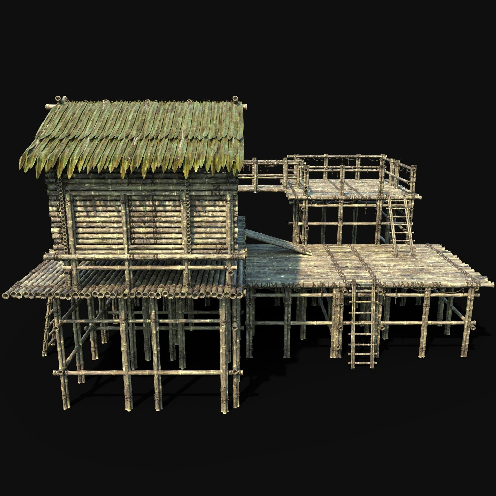 BAMBOO WATCHTOWER PIER CONSTRUCTION SURVIVAL BUILDER COLLECTION _42