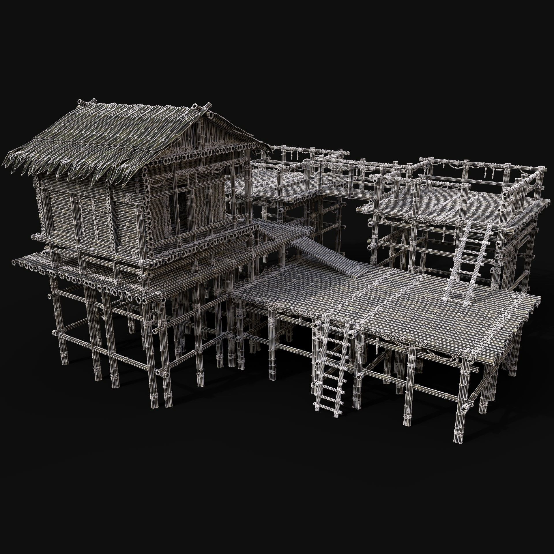 BAMBOO WATCHTOWER PIER CONSTRUCTION SURVIVAL BUILDER COLLECTION _43