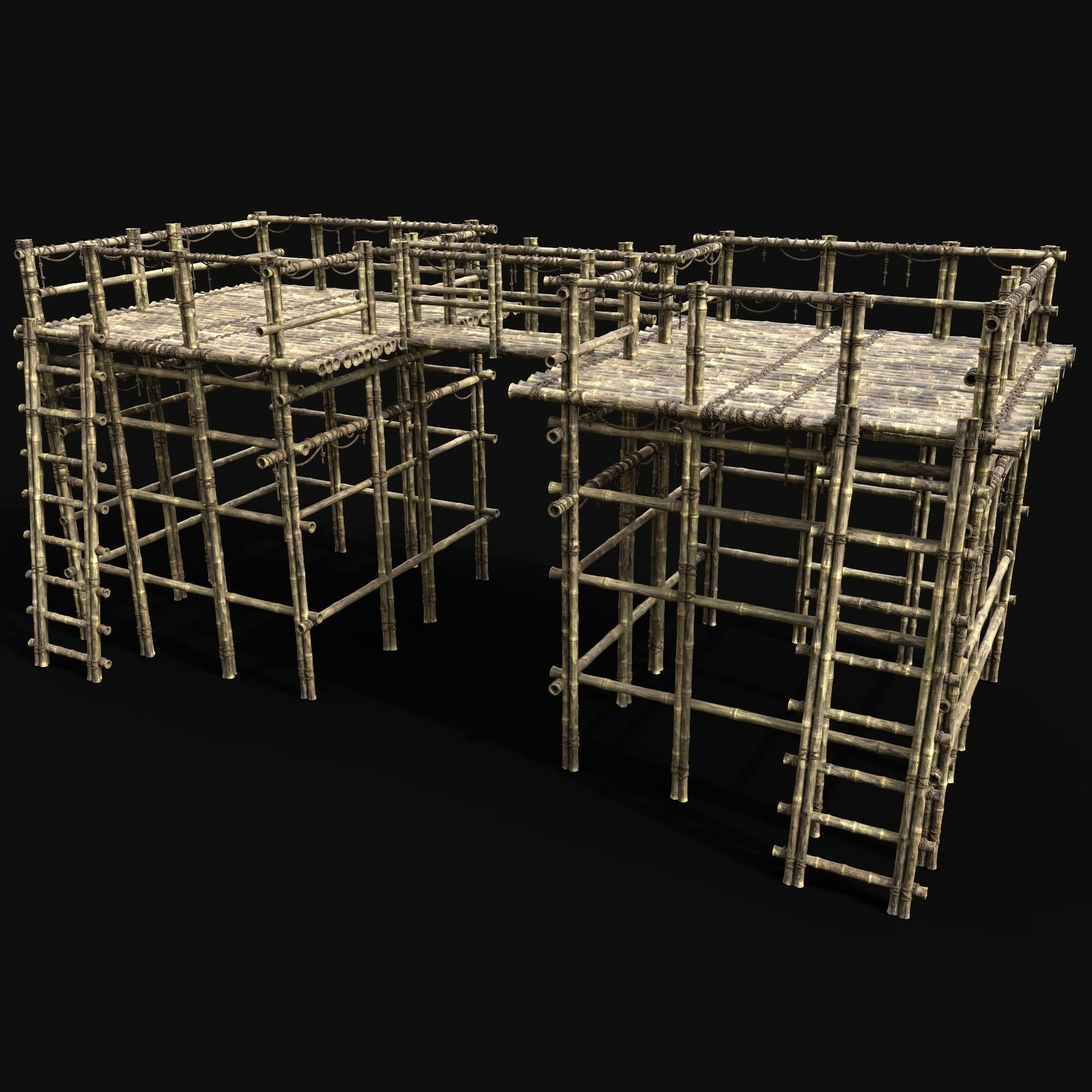 BAMBOO WATCHTOWER PIER CONSTRUCTION SURVIVAL BUILDER COLLECTION _23