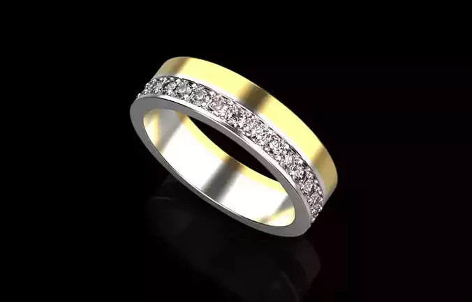 two-piece engagement ring with stones