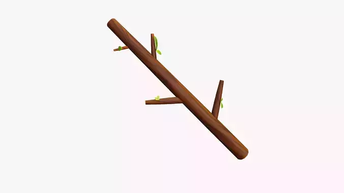 Cartoon Twigs Low-poly 3D model